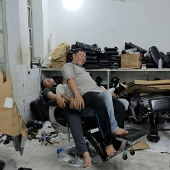 Alternative view of Ghế Cắt Tóc Nam Barber Cao Cấp - Mẫu Hiện Đại Màu Xám Trắng